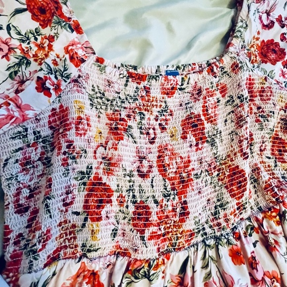 Floral Puffy sleeve babydoll dress - Picture 4 of 8